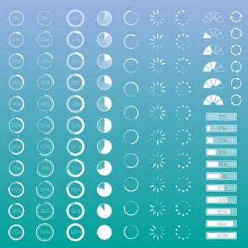 Progress bar set Stock Illustration