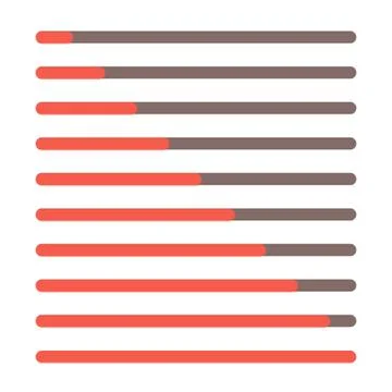 Progress bar set. Loading status bar vector web indicator. Process download step Ilustración de archivo