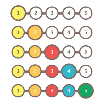 Progress bar set. Loading status bar vector web indicator. Process download step Stock Illustration