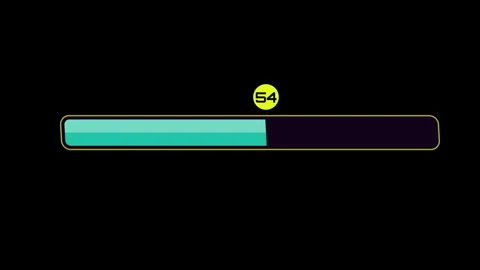 Progress bar showing 74 percent loading status Stock Footage 337152395