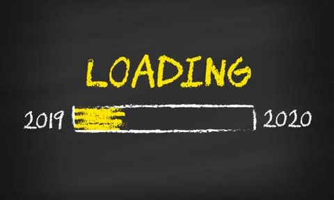 Progress bar showing loading of 2020 Stock Illustration