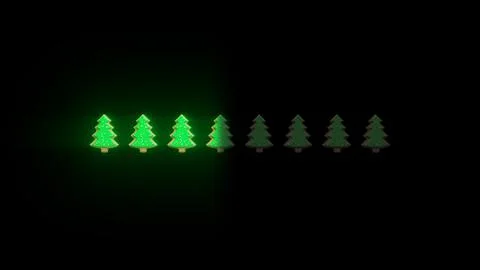 Progress bar showing loading Christmas with flashing glowing red text. 3d ren Stock Illustration