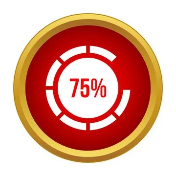 Progress bar showing seventy five percent completion Stock Illustration