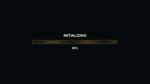 Progress bar shows initialization for a video creator or streamer in a digi.. Stock Footage 325766844