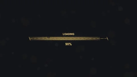 Progress bar shows loading status at 100 percent with dark background and c.. Stock Footage 328273067