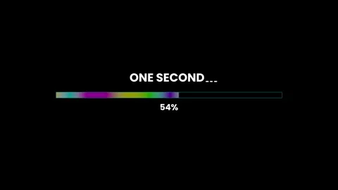 Progress bar shows vibrant colors one second animation Stock Footage 327890256