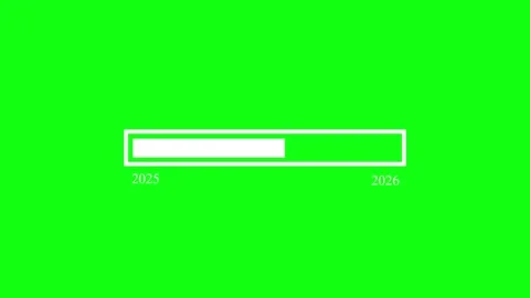 Progress Bar Transition from 2025 to 202... | Stock Video | Pond5