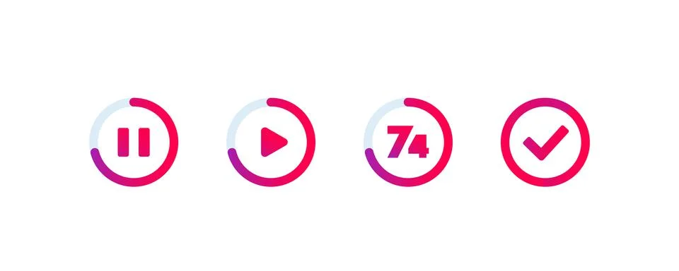 Progress bar, vector elements for web Stock Illustration