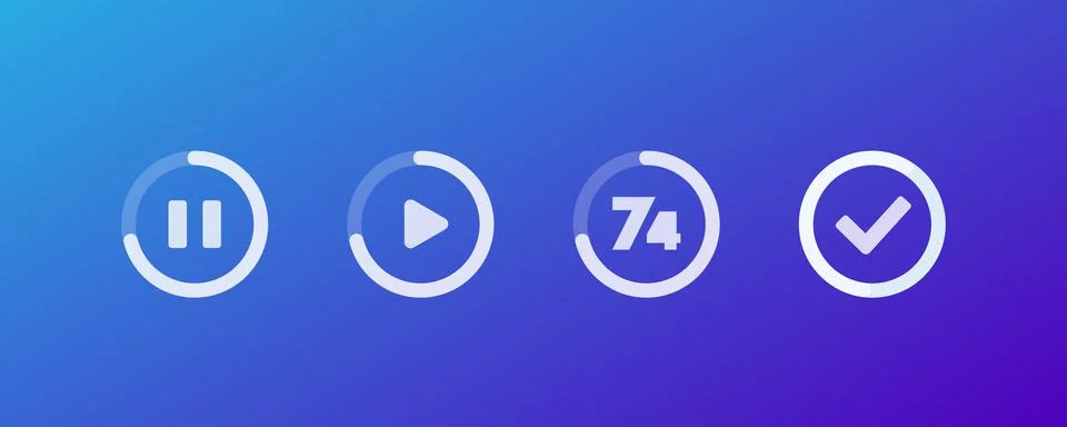 Progress bar, vector elements for web and apps Stock Illustration