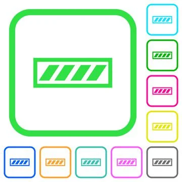 Progress bar vivid colored flat icons icons Stock Illustration