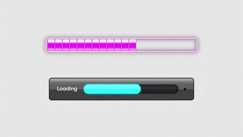 Progress bars. 2 options Stock Footage 247332504