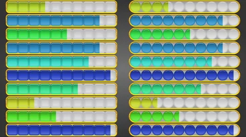 Progress Bars, Seamless Loop Stock Footage 49515994