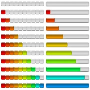 Progress bars, set Stock Illustration