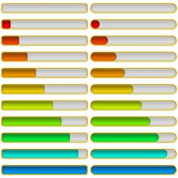 Progress bars, set Stock Illustration