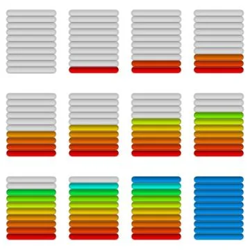 Progress bars, set Stock Illustration