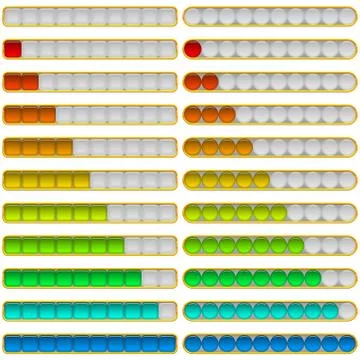 Progress Bars Set Stock Illustration