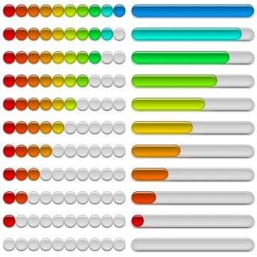 Progress Bars Set Stock Illustration