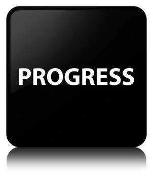 Progress black square button 스톡 일러스트