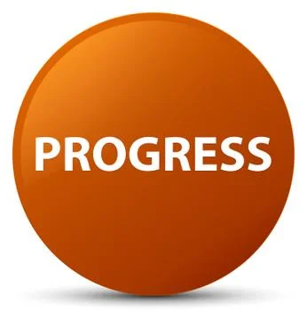 Progress brown round button Stock Illustration