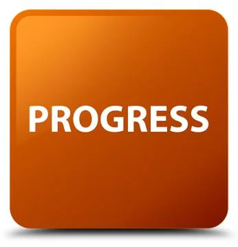 Progress brown square button Stock Illustration