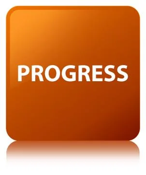 Progress brown square button Stock Illustration