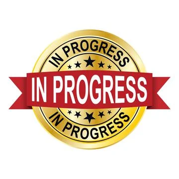 In progress Business graph icon on black with gold button. Vector illustration Stock Illustration