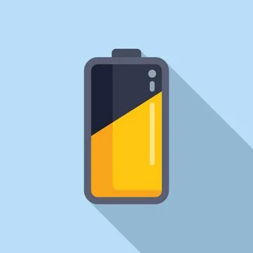 Progress charging indicator icon flat vector. Battery process Stock Illustration