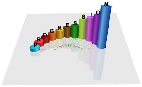 Progress chart Stock Illustration