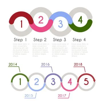 Progress chart statistic concept. Infographic vector template for presentation Stock Illustration