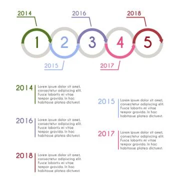 Progress chart statistic concept. Infographic vector template for presentation Illustrazione stock