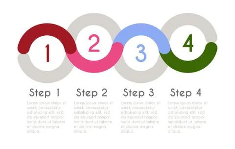 Progress chart statistic concept. Infographic vector template for presentation Stock Illustration