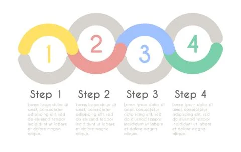 Progress chart statistic concept. Infographic template for presentation Stock Illustration