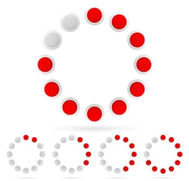 Progress circles, Ui graphics Illustrazione stock