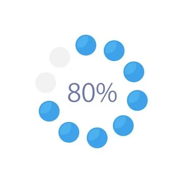 Progress circular dot infographic chart design template Stock Illustration