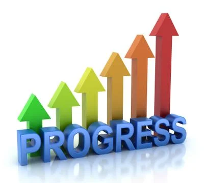 Progress colorful graph concept Stock Illustration