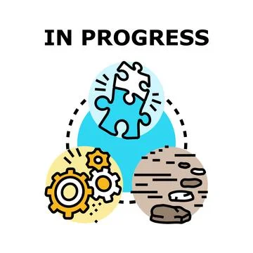 Progress concept illustrating development and improvement process Stock Illustration