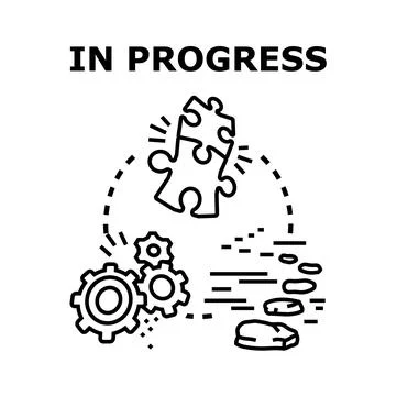 Progress concept illustrating development and improvement process Stock Illustration