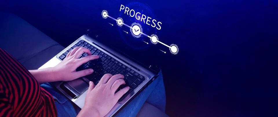 Progress concept, touching to tick correct mark in checklist with progressi.. 写真素材