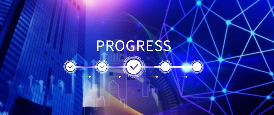 Progress concept, touching to tick correct mark in checklist with progressi.. 写真素材