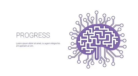Progress Development Business Concept Template Web Banner With Copy Space 库存插图