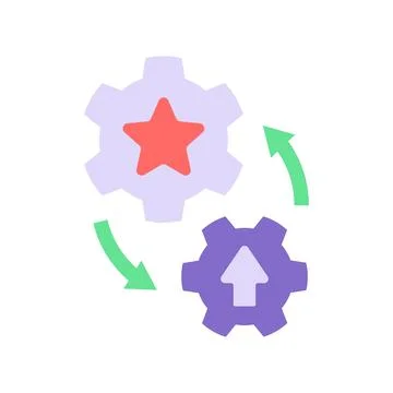 Progress in development vector flat color icon Stock Illustration