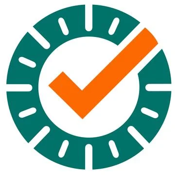 Progress dial loader checkmark icon vector イラスト素材