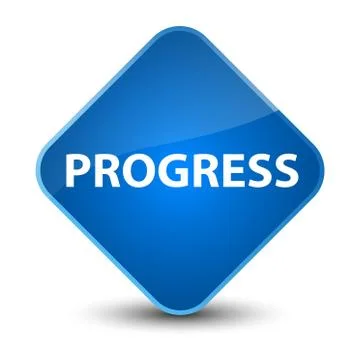 Progress elegant blue diamond button Stock Illustration