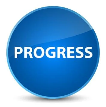 Progress elegant blue round button Stock Illustration