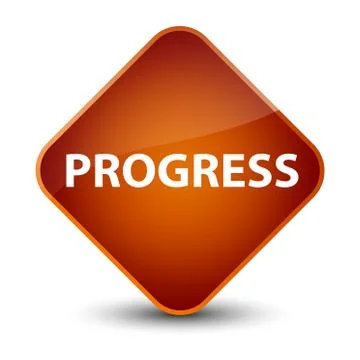 Progress elegant brown diamond button Stock Illustration