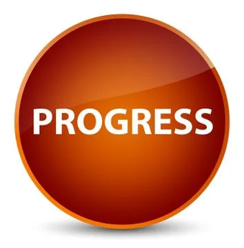 Progress elegant brown round button Stock Illustration