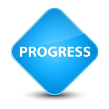 Progress elegant cyan blue diamond button Stock Illustration