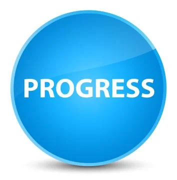 Progress elegant cyan blue round button Stock Illustration
