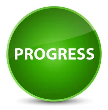 Progress elegant green round button Stock Illustration