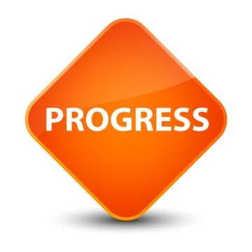 Progress elegant orange diamond button Stock Illustration